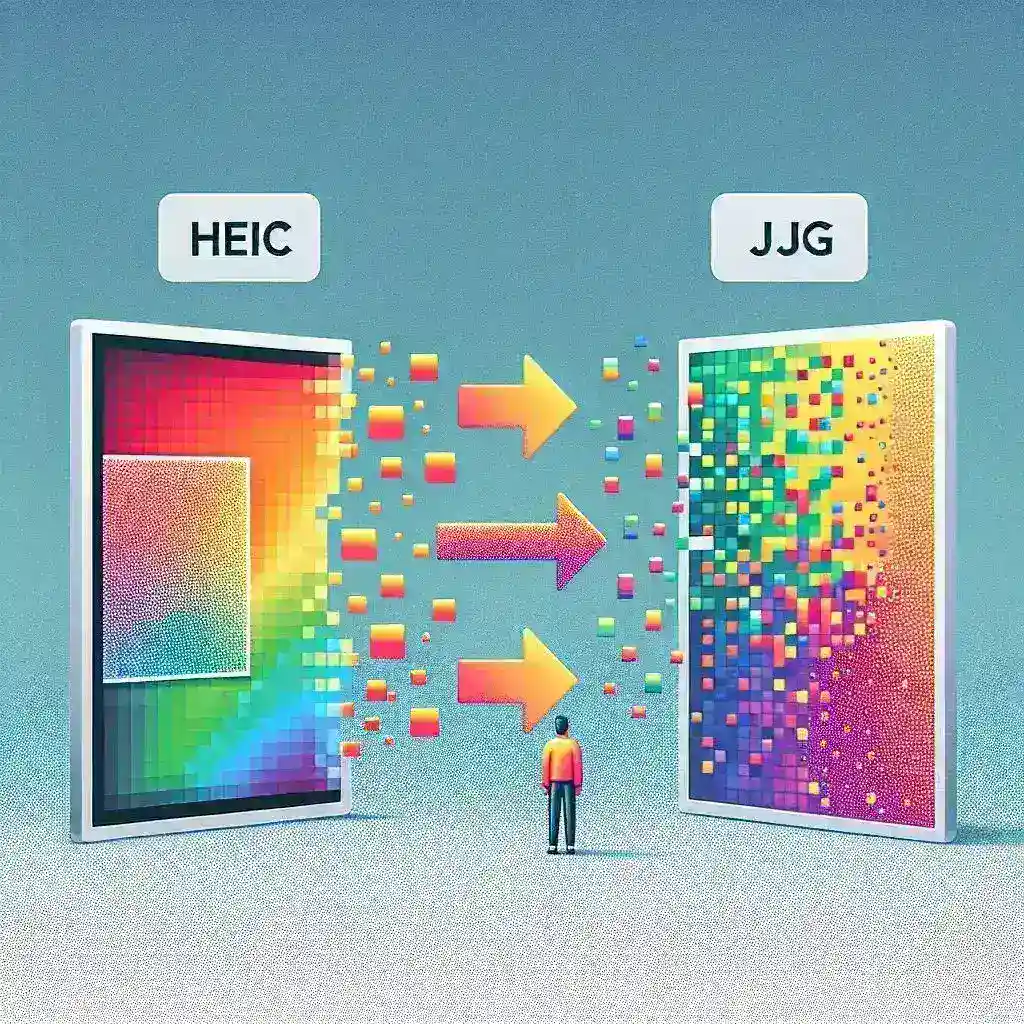 "Converta imagens HEIC para JPG facilmente com nosso guia definitivo, mostrando o processo passo a passo em um computador."
