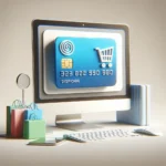 Alt text: "Nubank introduces disposable virtual card feature for online shopping, showcasing a digital card interface on a smartphone with shopping icons in the background."